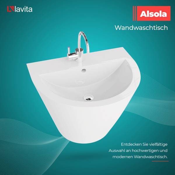 Waschbecken Lavita Alsola Weiß - Keramik - 53 x 40 x 44 cm
