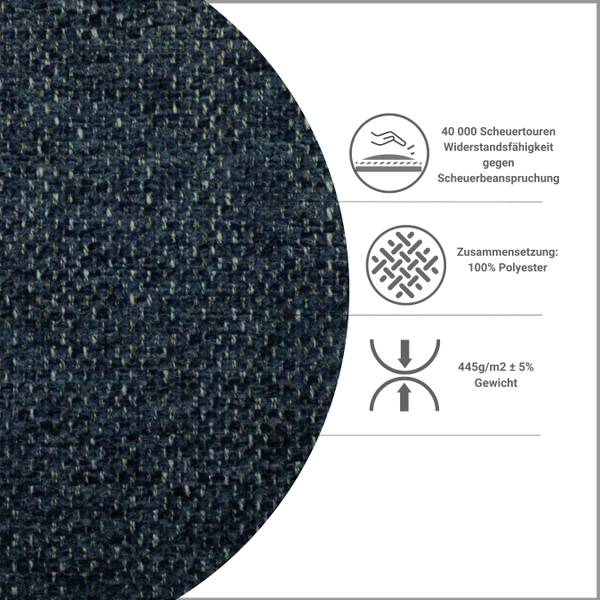 Boxspringbett Koussi I Taschenfederkern Marineblau - Liegefläche Breite: 180 cm