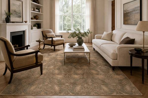Teppich P21790 Beige - Wolle - 200 x 1 x 300 cm