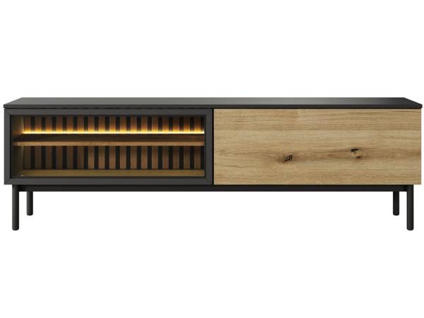 TV-Schrank LOARA Schwarz - Braun - ABS - 180 x 55 x 40 cm