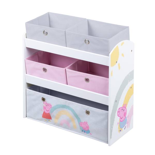 Spielregal Peppa Pig Weiß - Holzwerkstoff - 64 x 67 x 30 cm