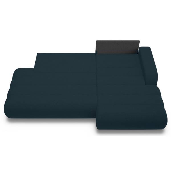 Ecksofa Arione Blau - Chenille - Polyamid - 283 x 74 x 176 cm