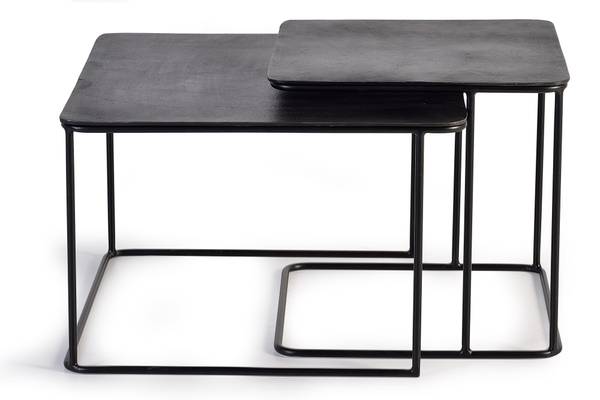Set mit 2 MittelEsstischen 6148 Massivholz - 62 x 41 x 62 cm