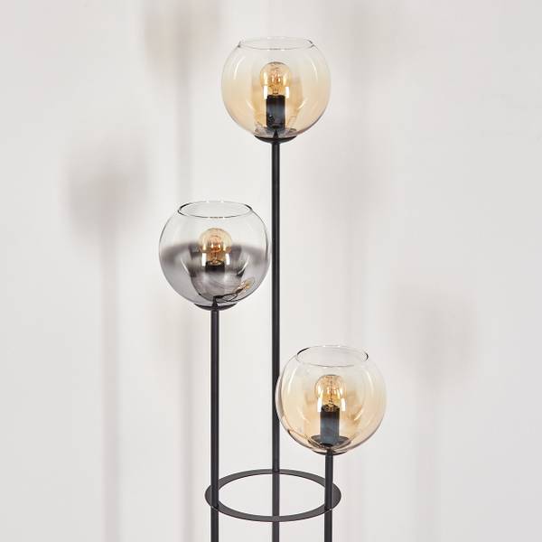 Stehlampe Cesaro Braun - Grau - Metall - 28 x 150 x 86 cm
