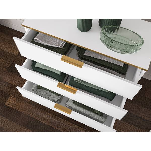 Kommode VLORA-131-2 Weiß - Holzwerkstoff - 92 x 88 x 40 cm