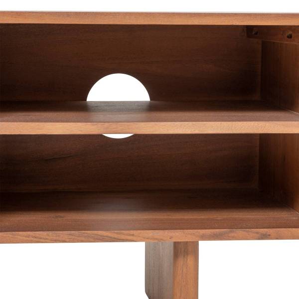 Meuble TV NANDA Marron - Bois massif - 40 x 45 x 147 cm