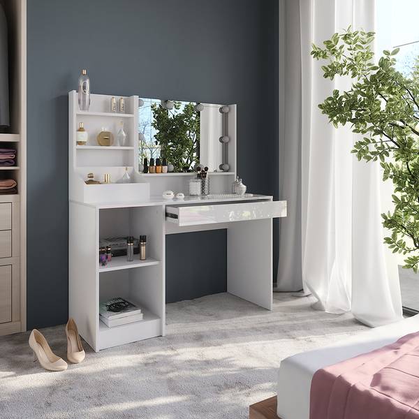 Kaptafel Sherry 57585 wit - plaatmateriaal op houtbasis - 120 x 76 x 51 cm