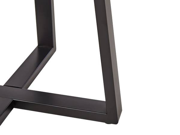 Bijzettafel IVINS beige - zwart - wit - bamboe - 45 x 55 x 1 cm