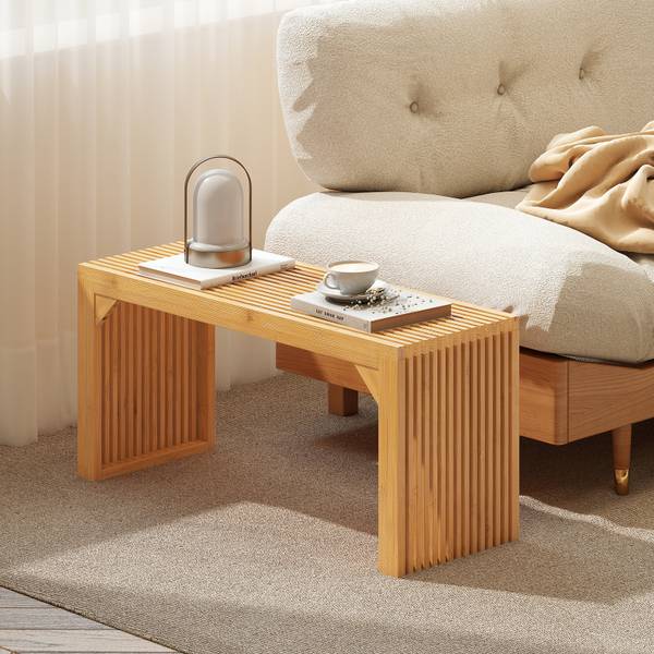Sitzbank VH34672 Braun - Bambus - 33 x 43 x 90 cm