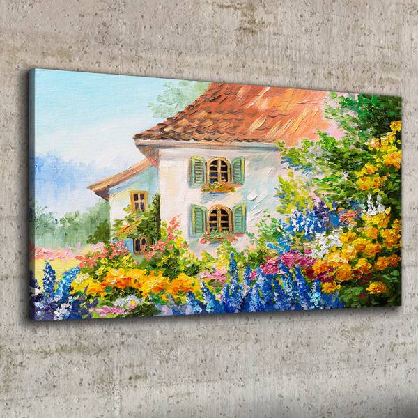 Wandbild Frühling auf dem Land 00018858 100 x 50 cm