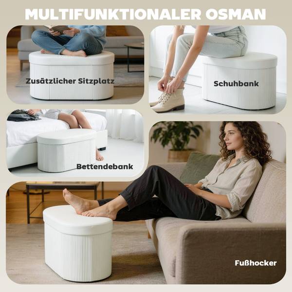 Sitzbank 838-610V00CW Cremeweiß