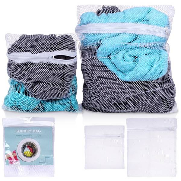 Wäschebeutel 2er Set 531701 Weiß - Polyester - 1 x 40 x 30 cm