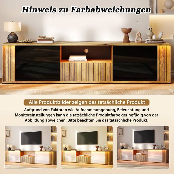 TV-Schrank Astraios Ⅹ Schwarz - Holz