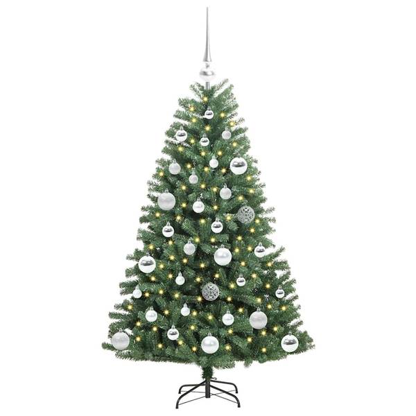 Sapin de Noël artificiel 3030476-1 Vert - Argenté - 81 x 120 x 81 cm