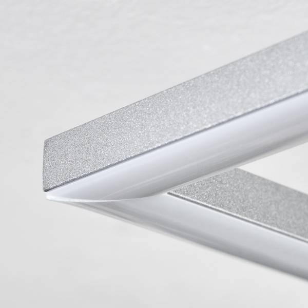 Deckenleuchte Alfred Grau - Weiß - Metall - 25 x 7 x 75 cm
