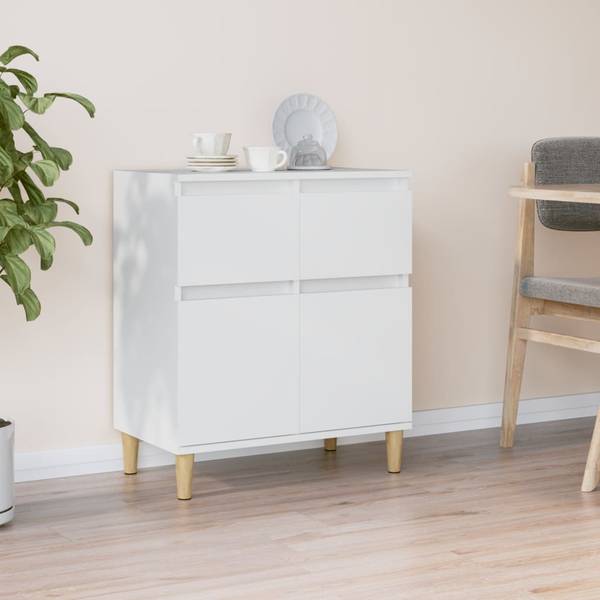 Sideboard D9416 Weiß - Massivholz - 35 x 70 x 60 cm