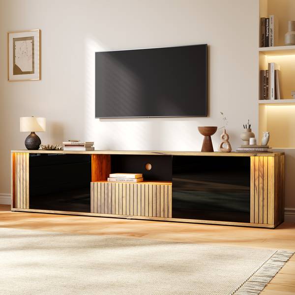TV-Schrank Astraios Ⅹ Schwarz - Holz