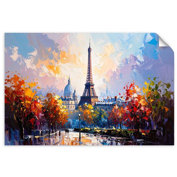 Wandsticker Stadt 60 x 40 cm