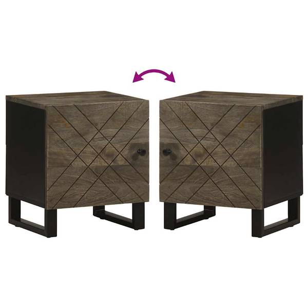 Nachttisch X3761 Schwarz - Massivholz - 33 x 46 x 40 cm