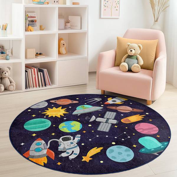 Kinderteppich Astronaut 450 1 120 x 120 cm
