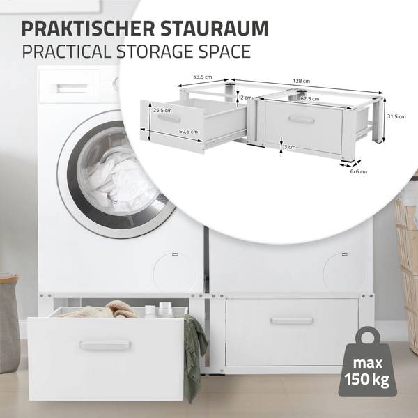 Waschmaschinen Untergestell LIFTA-W Weiß
