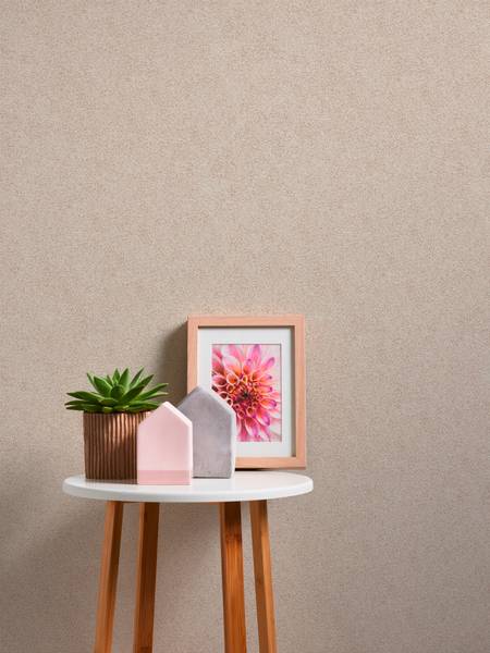 Vliestapete Soft Touch Beige - Orange - Fleece - Vinyl - 53 x 1005 x 1 cm