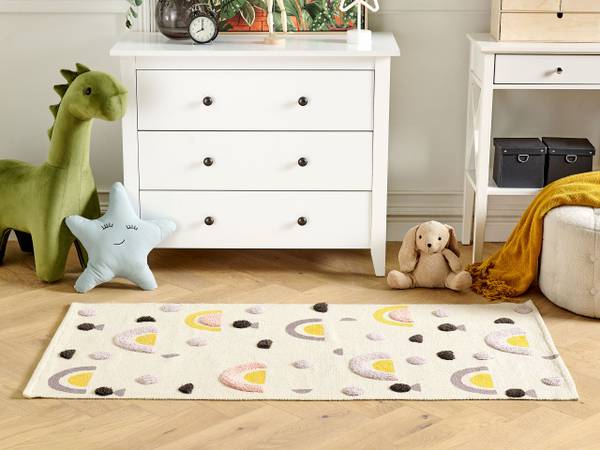 À poil court CURUP Beige - Fibres naturelles - 80 x 1 x 150 cm