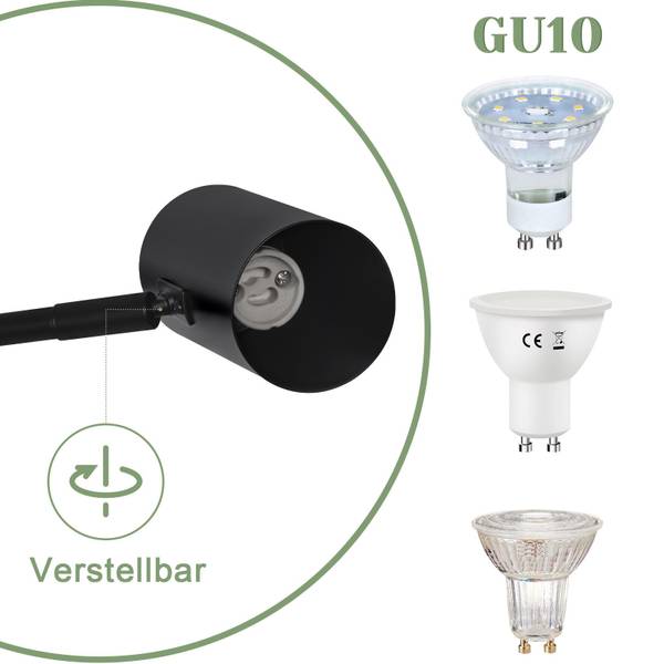 Wandlamp Levin II Ii(set van 2) zwart - metaal - 10 x 50 x 10 cm