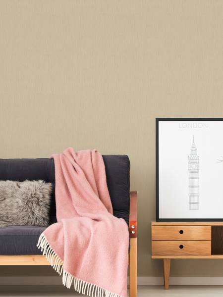 Vliestapete 3689 einfarbig Struktur Beige - Fleece - 53 x 1005 x 1 cm