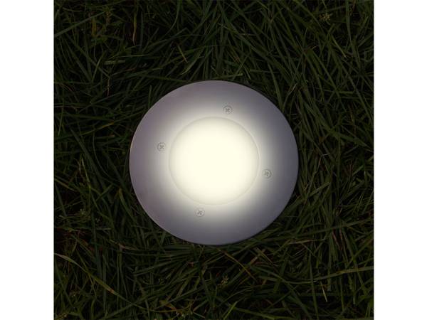2x LED Bodeneinbaustrahler außen IP67 Silber - Edelstahl - 14 x 5 x 14 cm