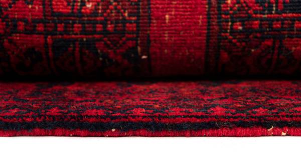 Vloerkleed Afghan XXI rood - wol - 127 x 1 x 215 cm