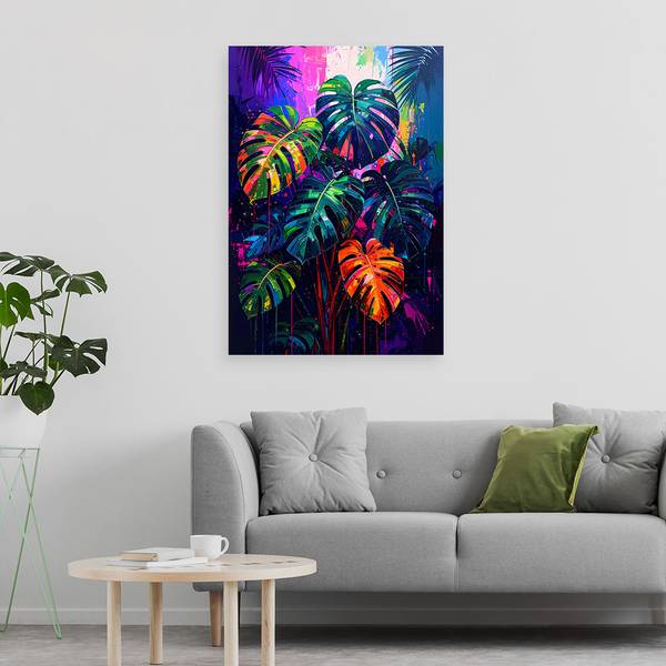 Canvas schilderij Bladeren 40 x 60 cm