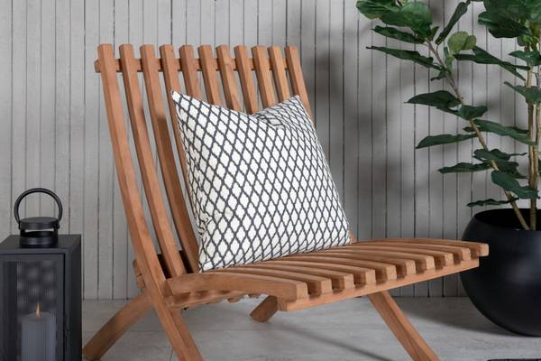 Chaise longue Kenya lot de 2 Marron - Bois massif - 73 x 85 x 63 cm