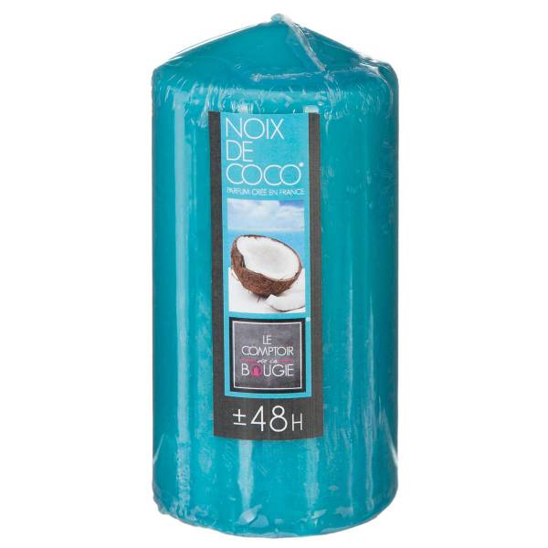 Duftkerze kokosnuss NINA Blau - Wachs - 7 x 14 x 7 cm