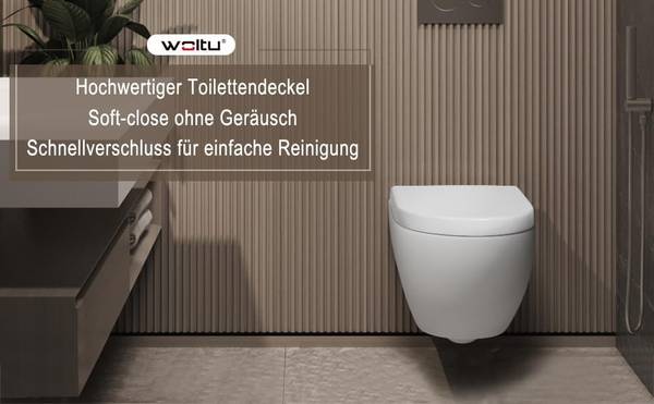Toilettendeckel Giacomo Weiß - Kunststoff - 36 x 6 x 41 cm