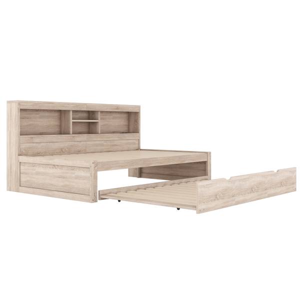 Ausziehbett GLOWWoody Ⅰ Eiche - Breite: 115 cm