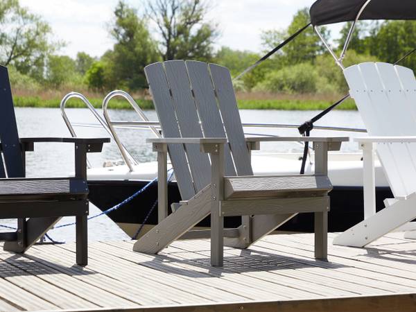 Chaise de jardin ADIRONDACK Dunkelgrau