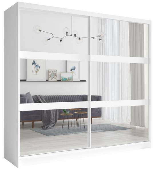 Schlafzimmer-Set FINO 4-teilig Weiß - Ohne Lattenrost - Liegefläche Breite: 160 cm
