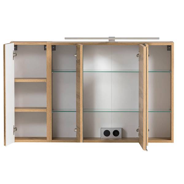 Badmöbel-Set VASTO-03-54 4er-Set Grau - Spiegelglas - 185 x 200 x 47 cm