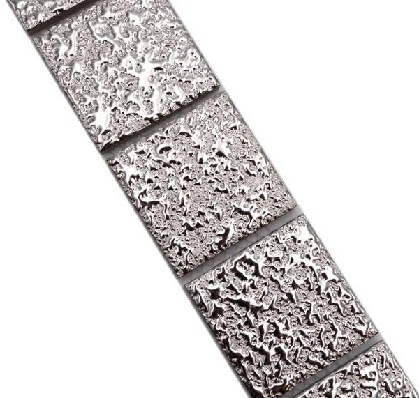 Mosaikfliesen 16BOR-0207 Silber - Keramik - 5 x 5 x 5 cm