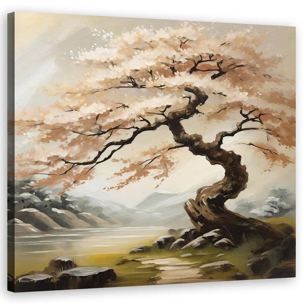 Wandbild landschaft natur japan baum 40 x 40 cm