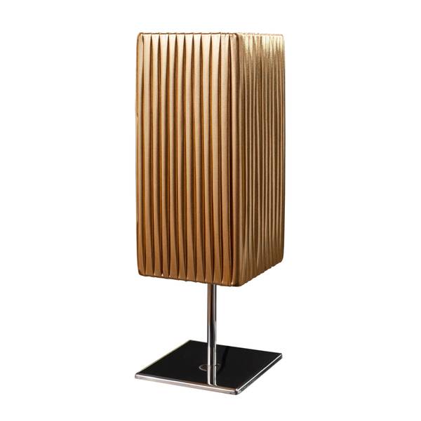 Tischlampe PARIS Gold - Silber - Polyester - 14 x 43 x 14 cm