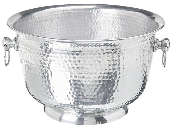 Dekoschale POMPEII Silber - Metall - 37 x 23 x 37 cm