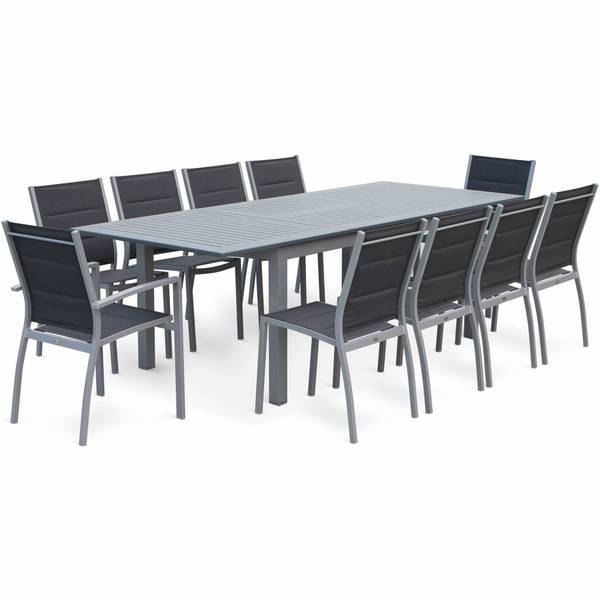 Armlehnstuhl Sessel Chicago 2er Set Grau - Metall - 57 x 89 x 57 cm