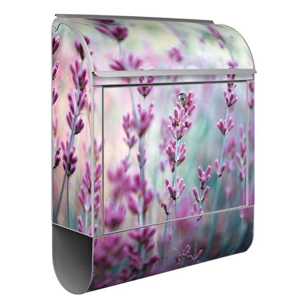 Briefkasten Stahl Lavendel 2 Grau - Stahl - 38 x 46 x 13 cm