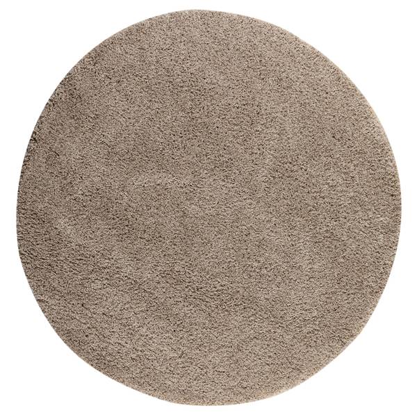 Hochflorteppich Twilight rund Beige - Polypropylen - 200 x 200 cm