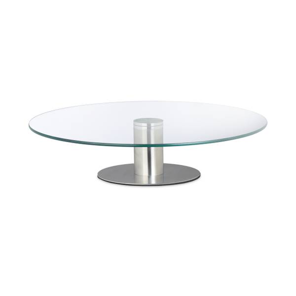 2x Tortenplatte drehbar mit Standfuß Silber - Glas - Metall - 30 x 8 x 30 cm