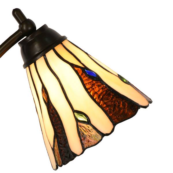 Tiffany Tafellamp Samira beige - glas - 27 x 51 x 27 cm
