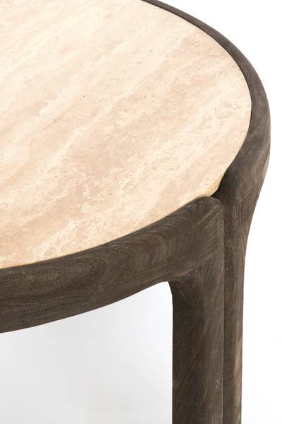 Tisch ALI Grau - Massivholz - 75 x 40 x 75 cm
