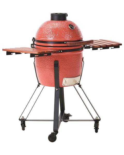 Gril à charbon de bois KAMADO Noir - Marron - Rouge